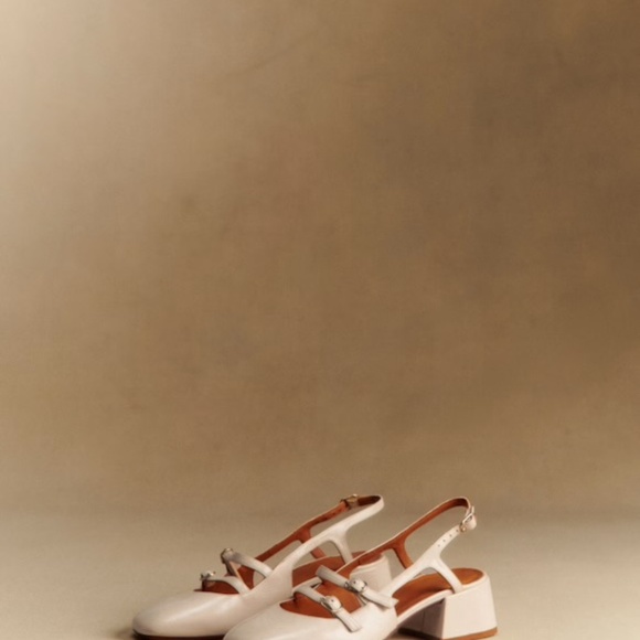 NEW Womens Sezane Paula Babies White Lacquer Shoes size US 6 FR 37 - Picture 15 of 16